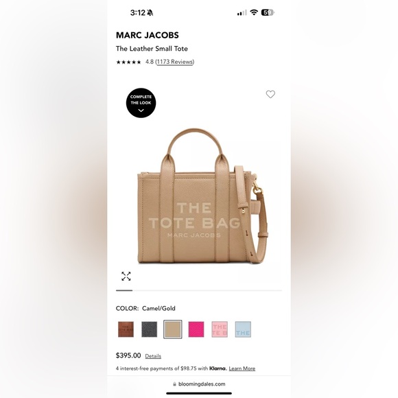 Marc Jacobs Small The Leather Small Tote - Picture 8 of 9